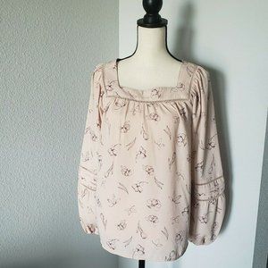 Lauren Conrad Womens Long Sleeve Blouse